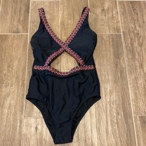 Xhilaration Black One Piece Swimsuit